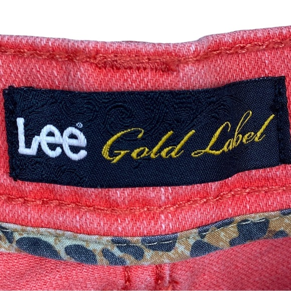 Lee Gold Label Vintage Zip Up Ankle Skinny Jeans Coral Pink - Picture 8 of 10
